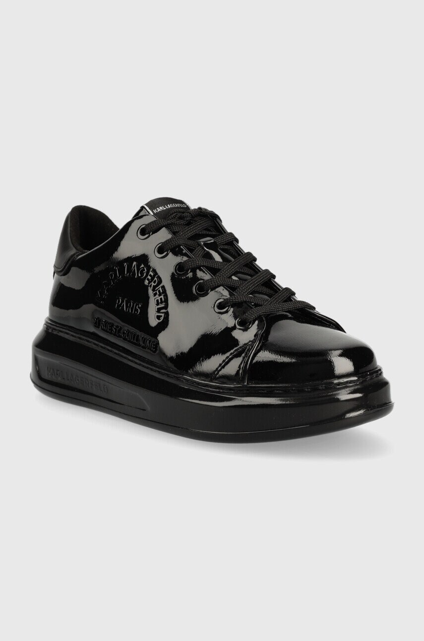 Шкіряні кросівки Karl Lagerfeld KL62539S KAPRI колір чорний