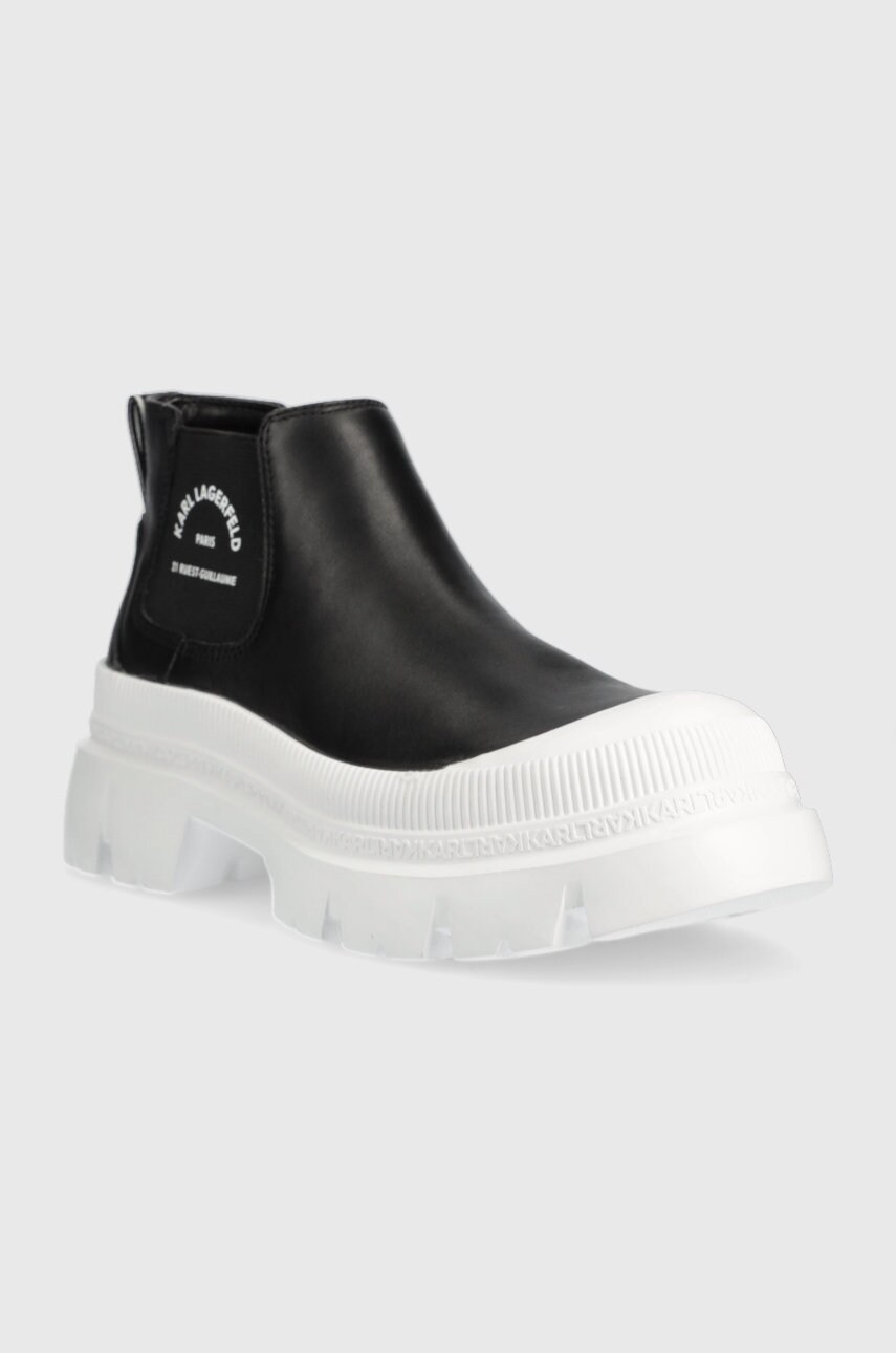 Черевики Karl Lagerfeld Kl43530 Trekka Max жіночі колір чорний на платформі