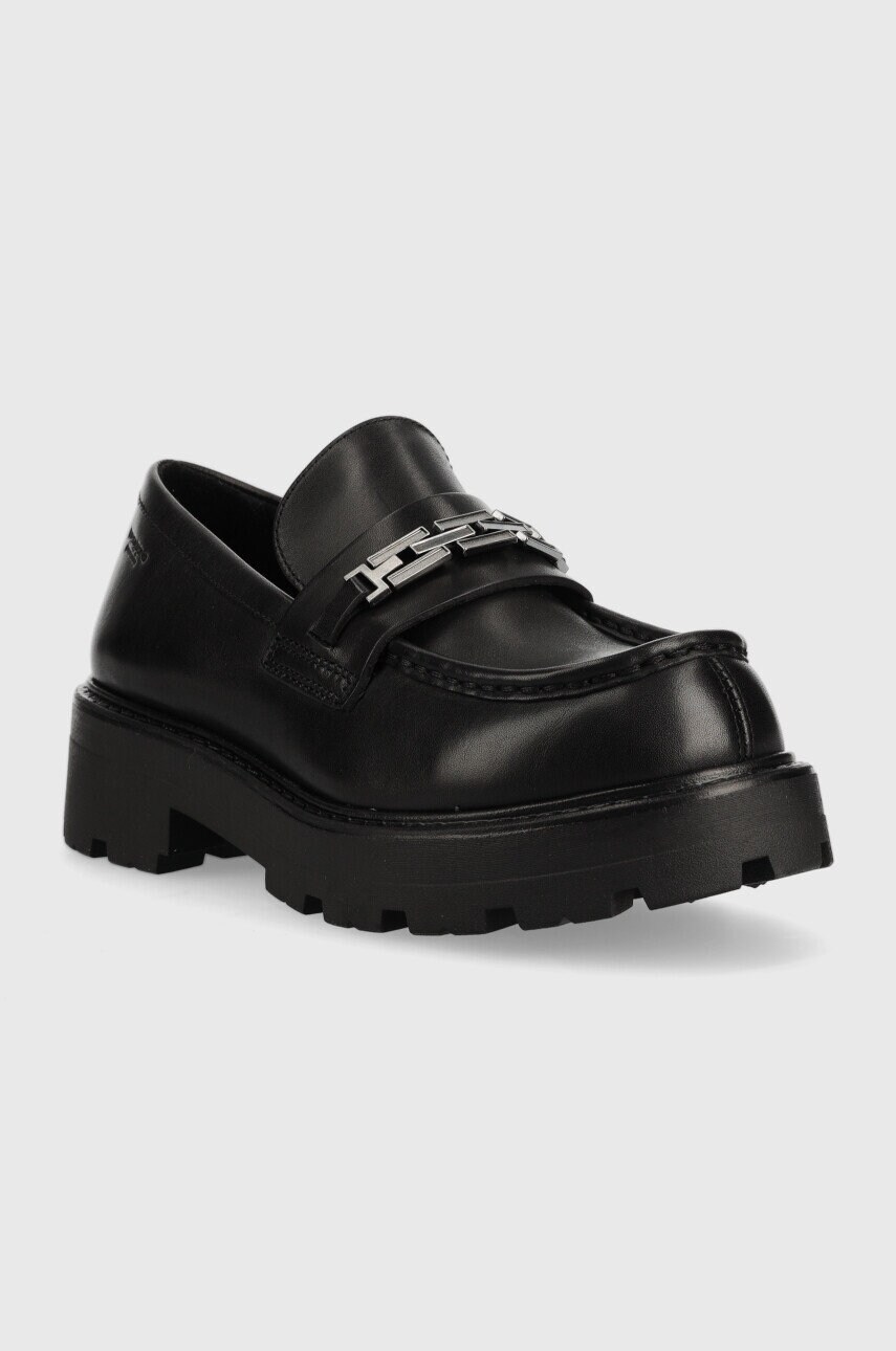 Шкіряні мокасини Vagabond Shoemakers COSMO 2.0 жіночі колір чорний на платформі 5549.001.20