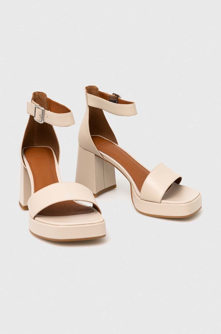 Шкіряні сандалі Vagabond Shoemakers FIONA колір бежевий 5515.001.02
