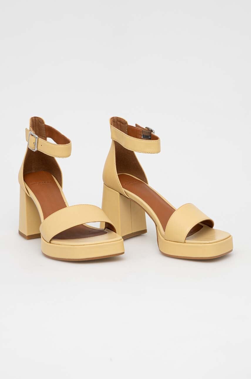 Шкіряні сандалі Vagabond Shoemakers FIONA колір бежевий