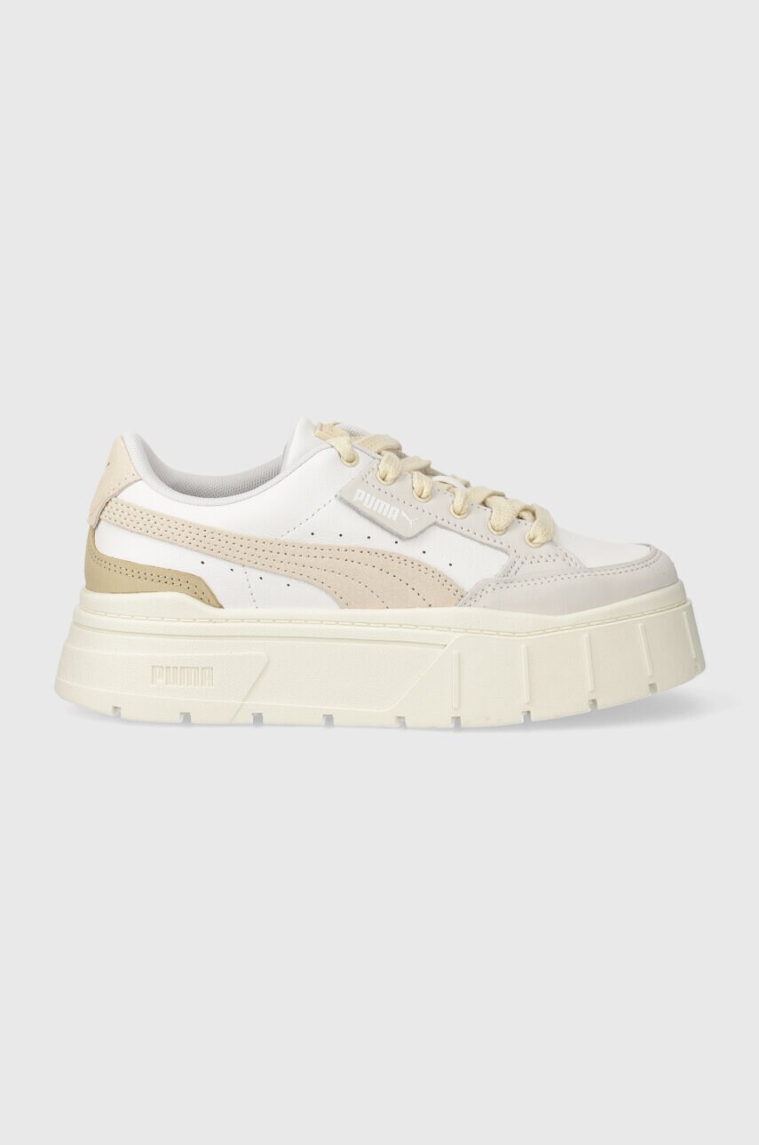Шкіряні кросівки Puma Mayze Stack Luxe Wns колір бежевий