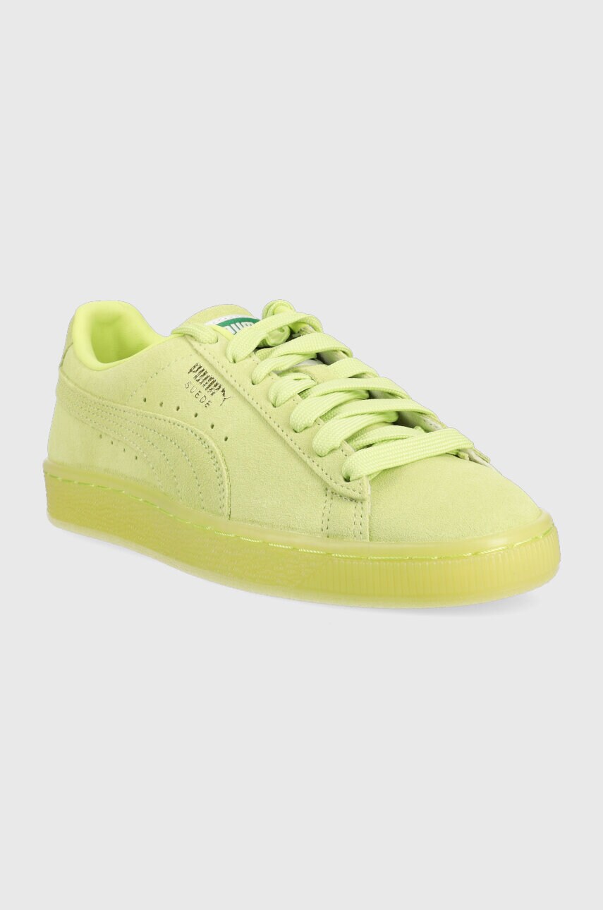 Замшеві кросівки Puma Suede Classic XXI колір зелений