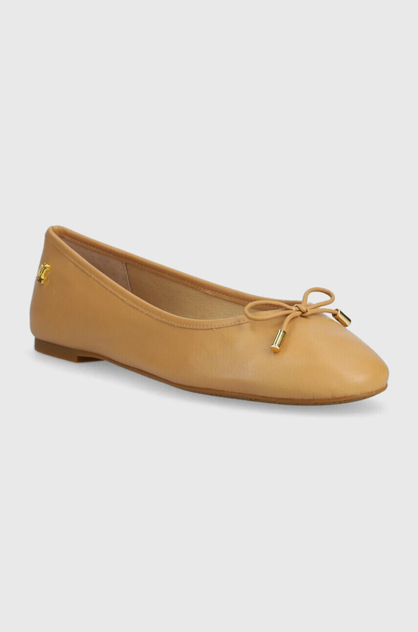 Шкіряні балетки Lauren Ralph Lauren Jayna колір бежевий  802824650015