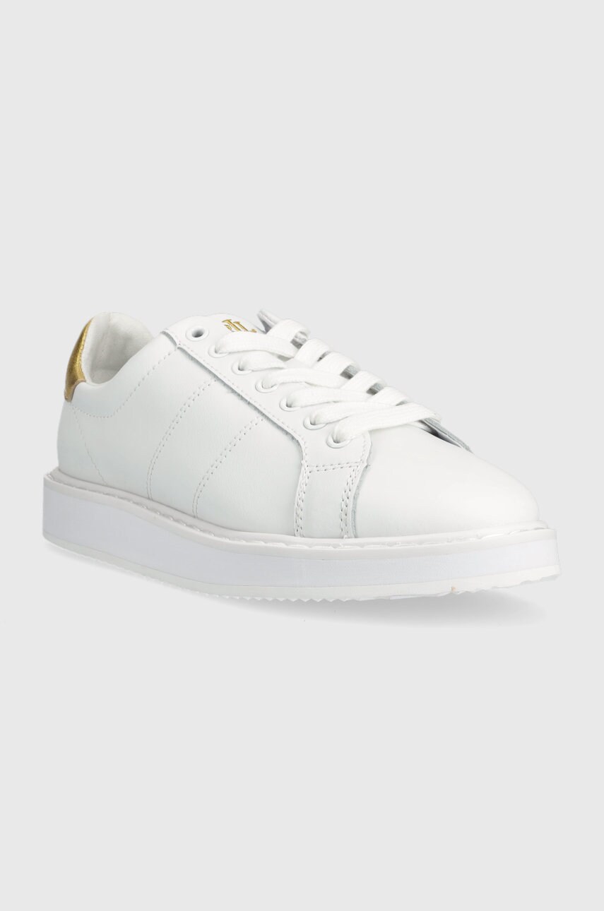 Шкіряні кросівки Lauren Ralph Lauren 802875886002 колір білий 802875886002