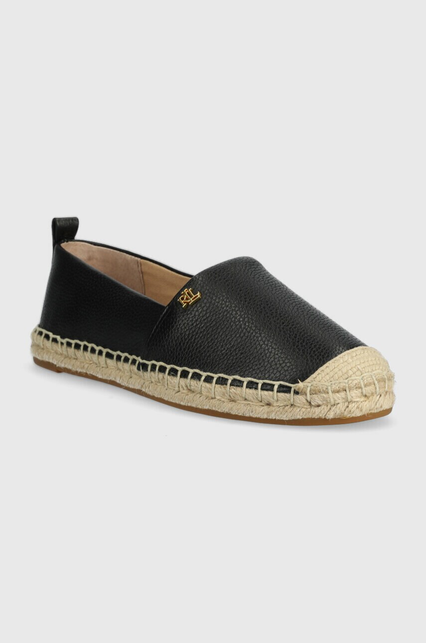 Шкіряні еспадрилі Lauren Ralph Lauren Cameryn IV колір чорний 802905304001