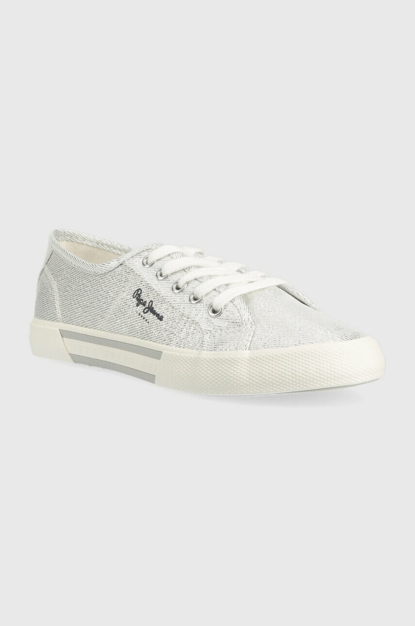 Кеди Pepe Jeans BRADY жіночі колір срібний PLS31439