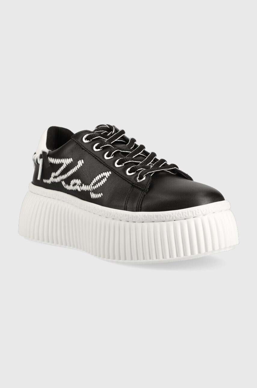 Шкіряні кросівки Karl Lagerfeld KREEPER LO колір чорний KL42372