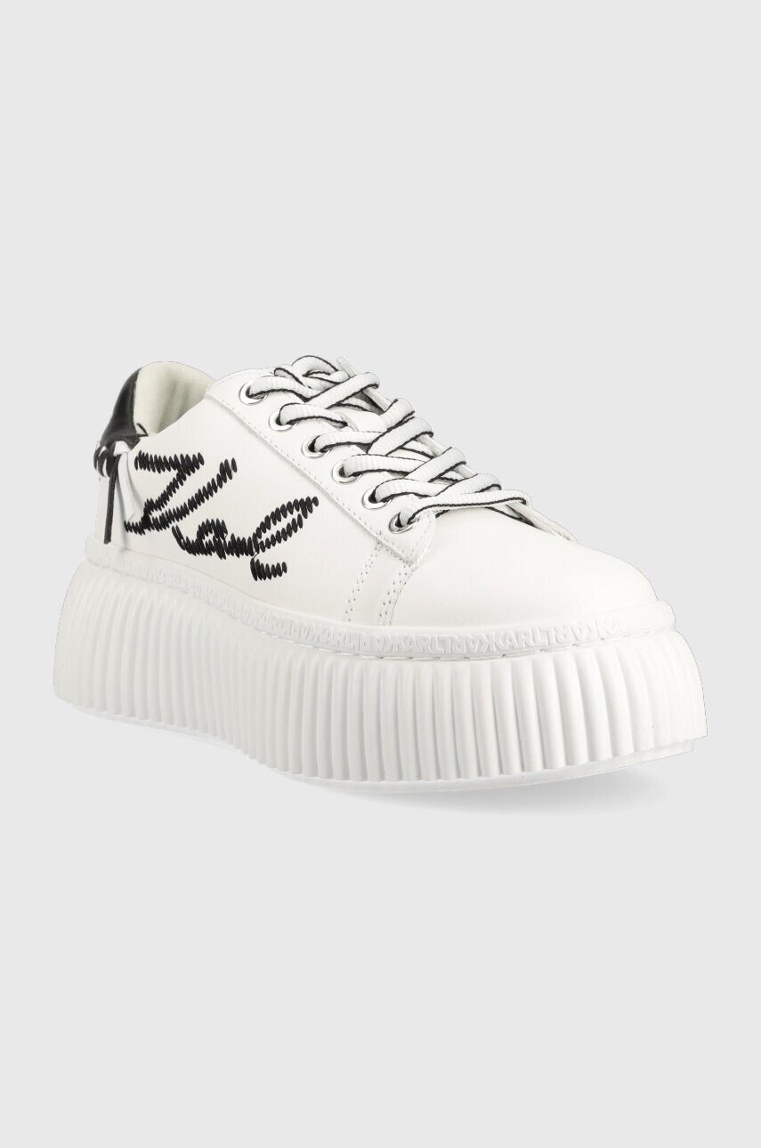 Шкіряні кросівки Karl Lagerfeld KREEPER LO колір білий KL42372