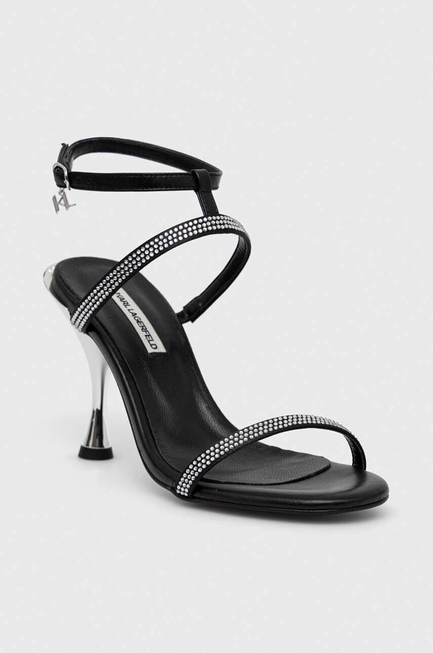 Шкіряні сандалі Karl Lagerfeld PANACHE HI колір чорний KL30829