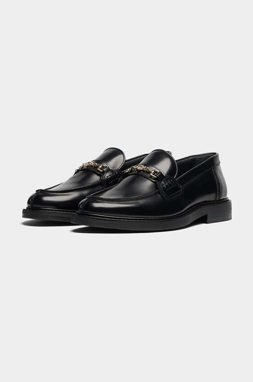 Шкіряні мокасини Filling Pieces Loafer Polido жіночі колір чорний на плоскому ходу 44233191847 44233191847-1847