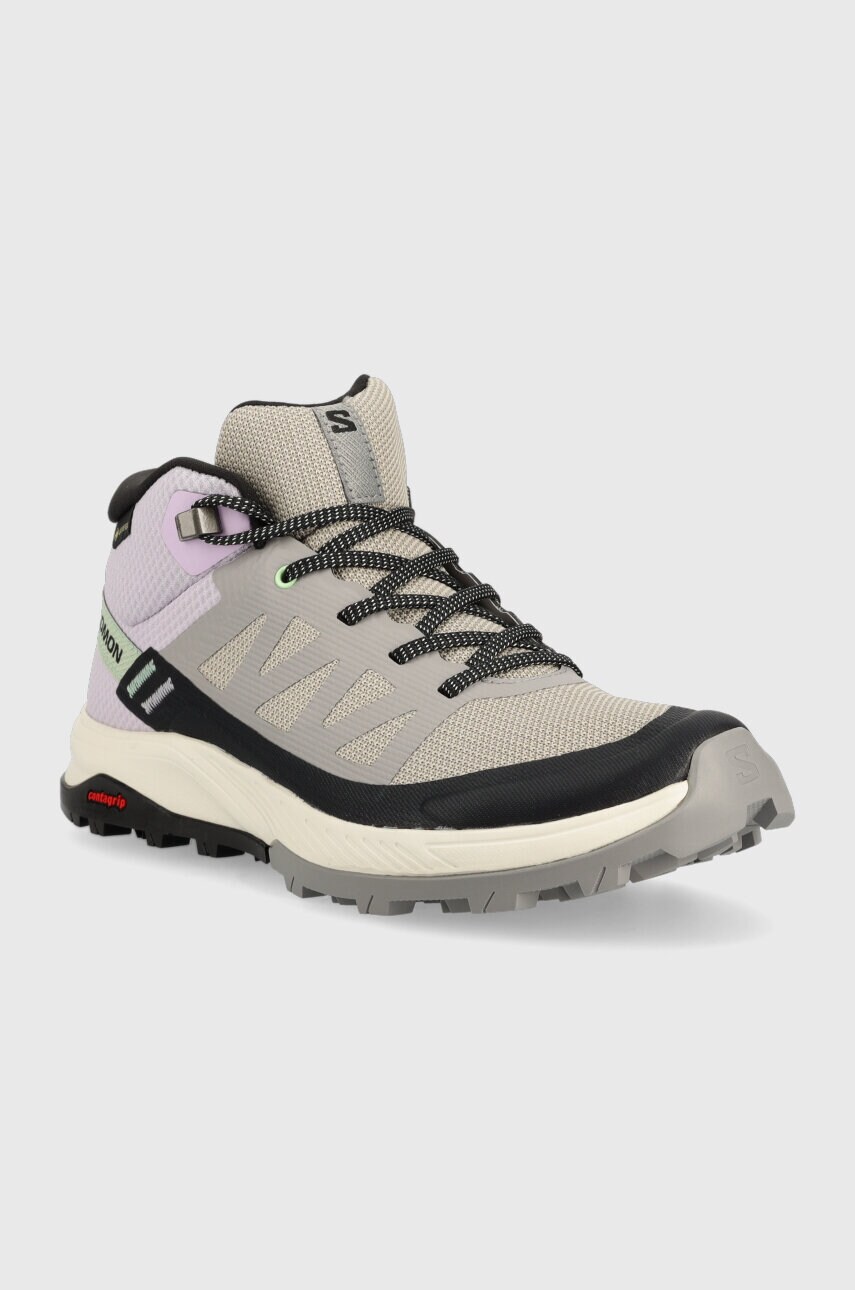 Черевики Salomon Outrise Mid GTX жіночі колір сірий
