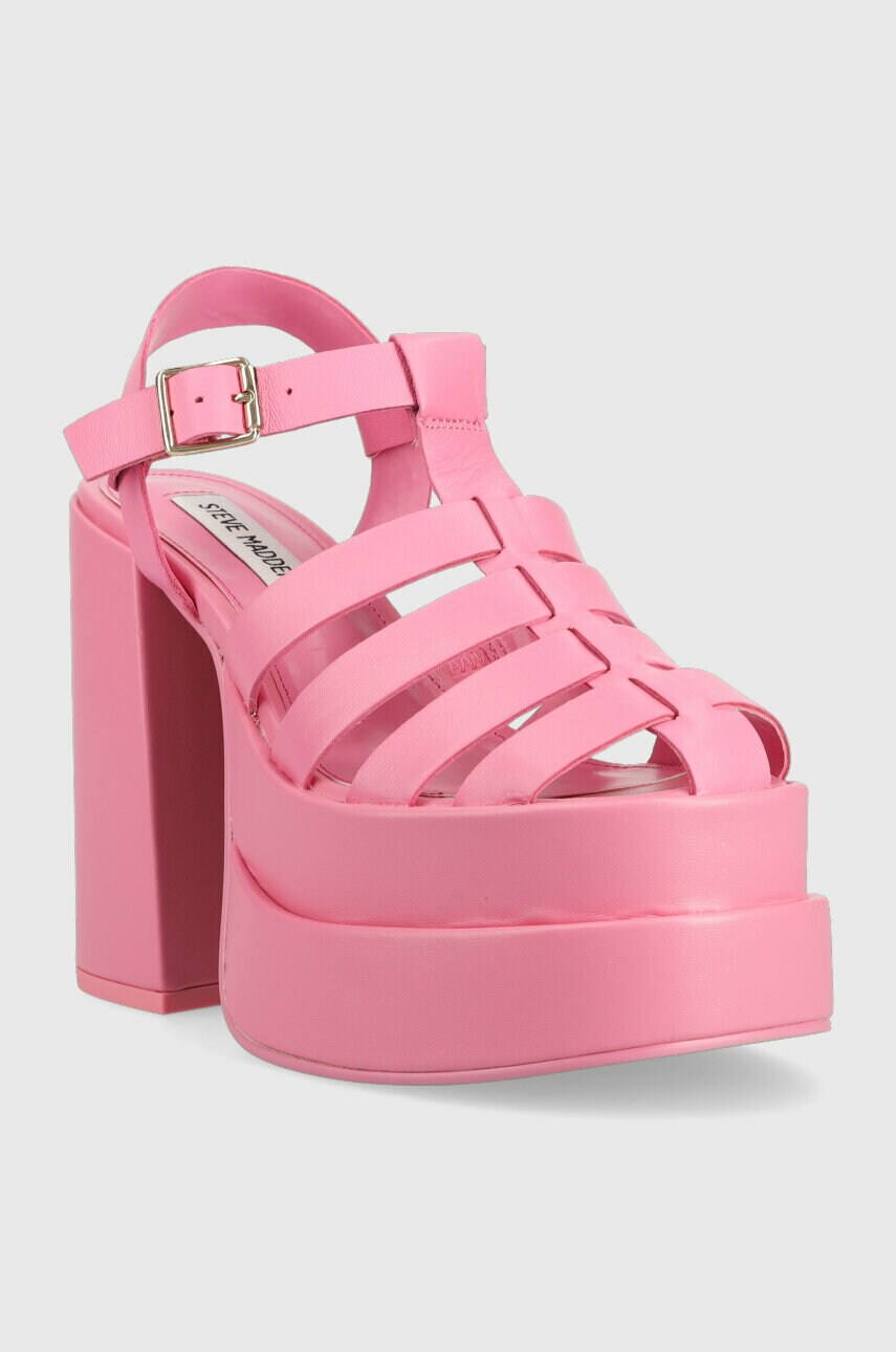 Шкіряні сандалі Steve Madden Carlita колір рожевий SM11002385