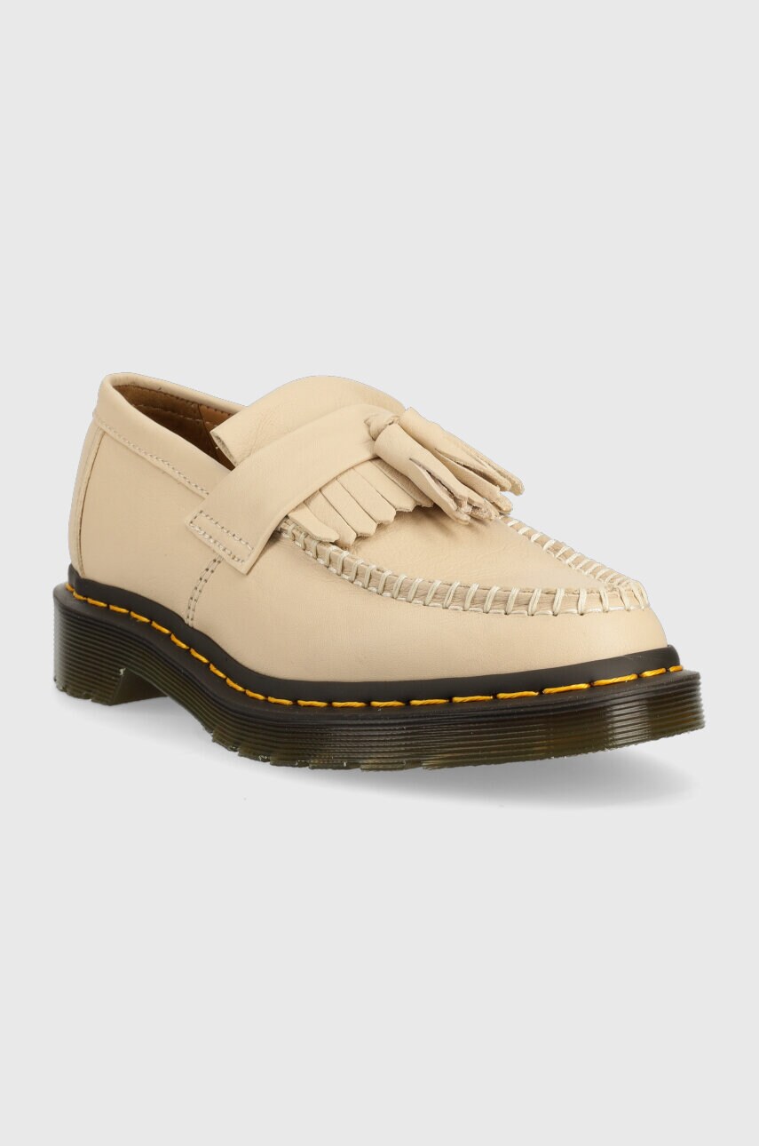 Шкіряні мокасини Dr. Martens Adrian жіночі колір бежевий на плоскому ходу DM22760292 DM22760292-Parchment