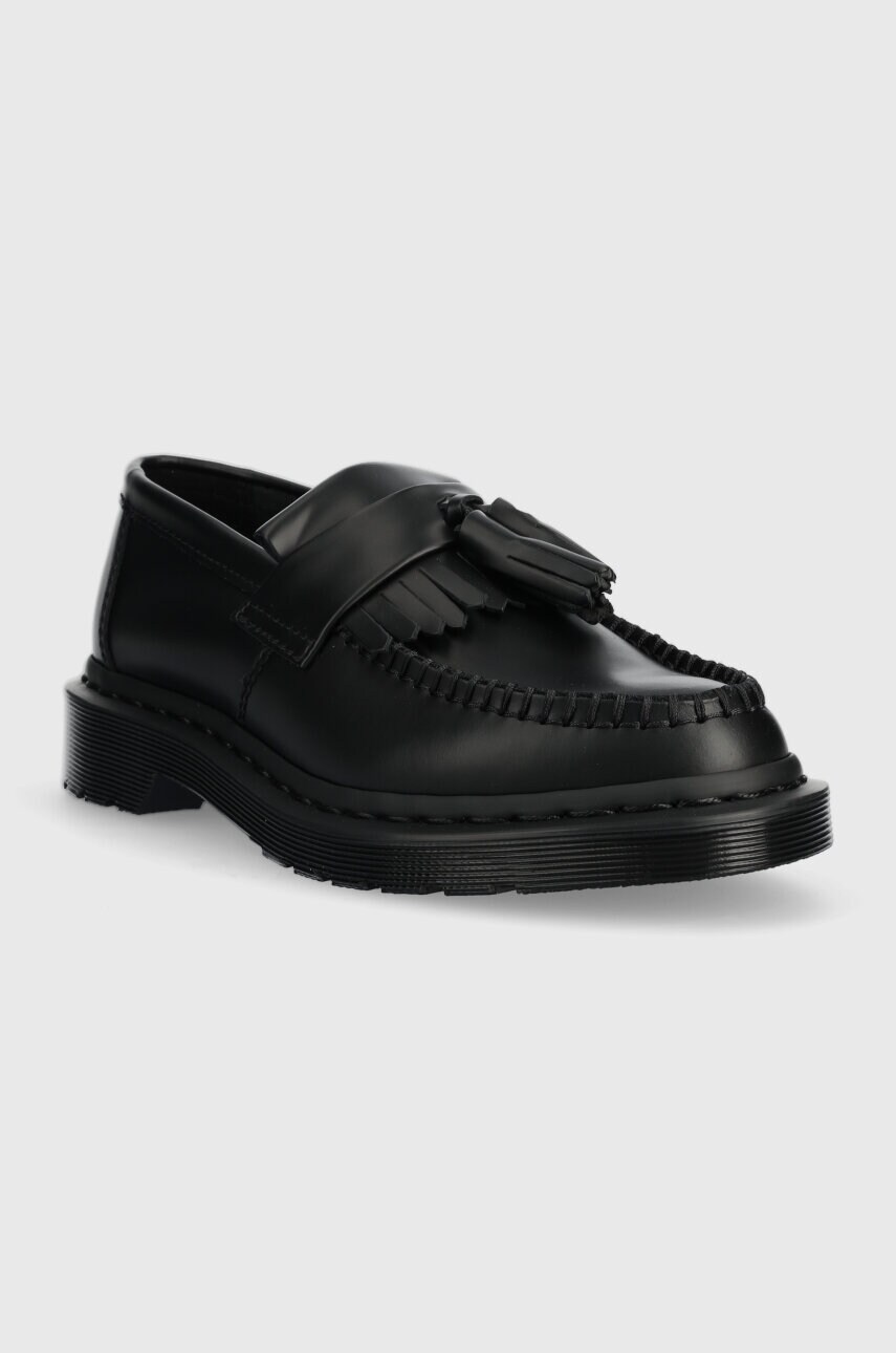 Шкіряні мокасини Dr. Martens Adrian Mono жіночі колір чорний на плоскому ходу DM30637001