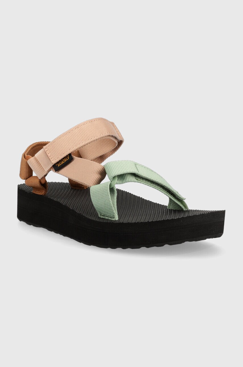 Сандалі Teva Midform Universal жіночі колір коричневий на платформі 1090969 1090969.CYM-CYM