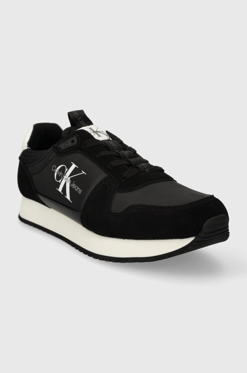 Кросівки Calvin Klein Jeans RUNNER SOCK LACEUP NY-LTH колір чорний YM0YM00553