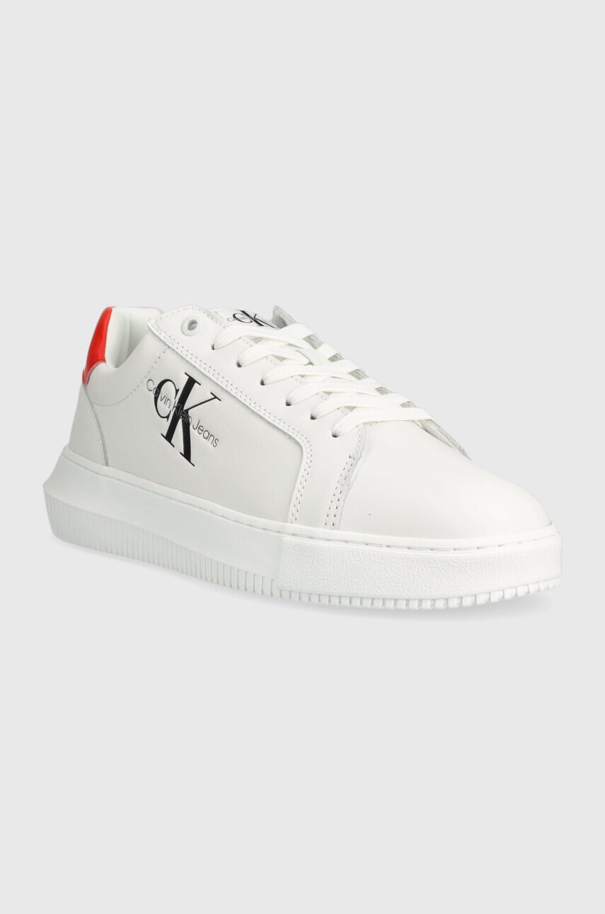 Шкіряні кросівки Calvin Klein Jeans YM0YM00681 CHUNKY CUPSOLE MONOLOGO колір чорний