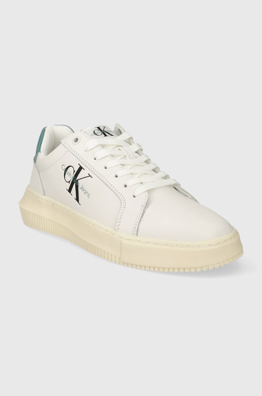 Шкіряні кросівки Calvin Klein Jeans YM0YM00681 CHUNKY CUPSOLE MONOLOGO колір чорний YM0YM00681