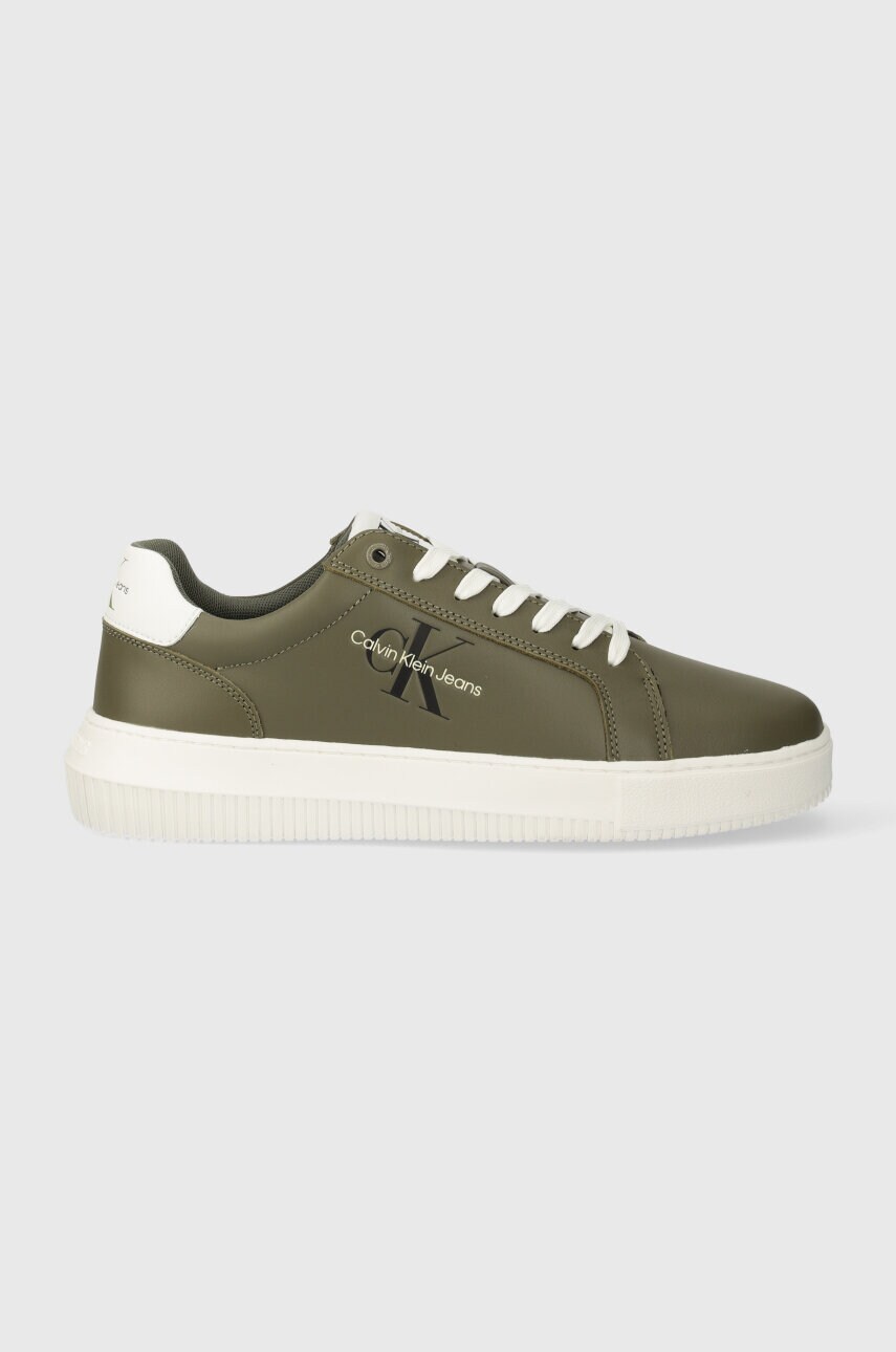 Шкіряні кросівки Calvin Klein Jeans YM0YM00681 CHUNKY CUPSOLE MONOLOGO колір чорний YM0YM00681