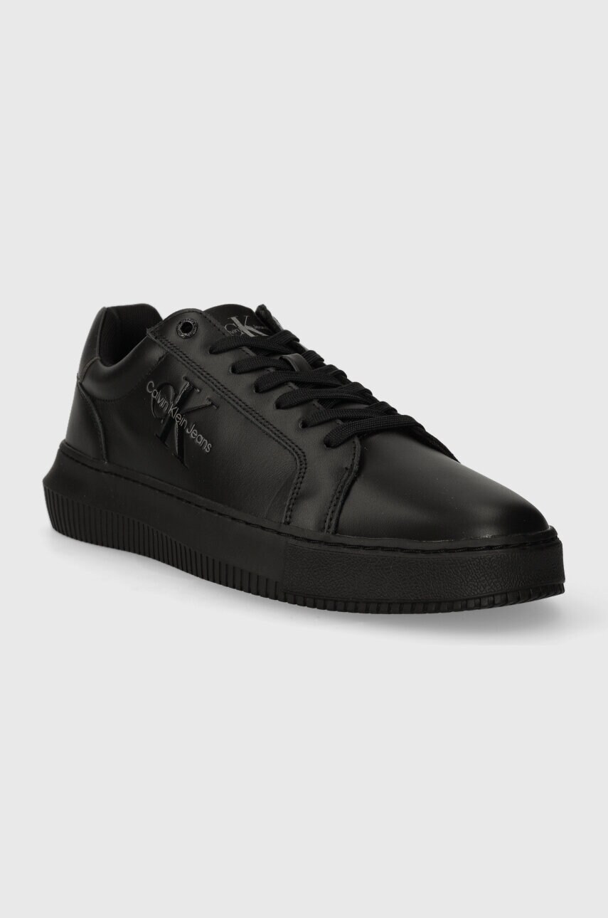 Шкіряні кросівки Calvin Klein Jeans YM0YM00681 CHUNKY CUPSOLE MONOLOGO колір чорний