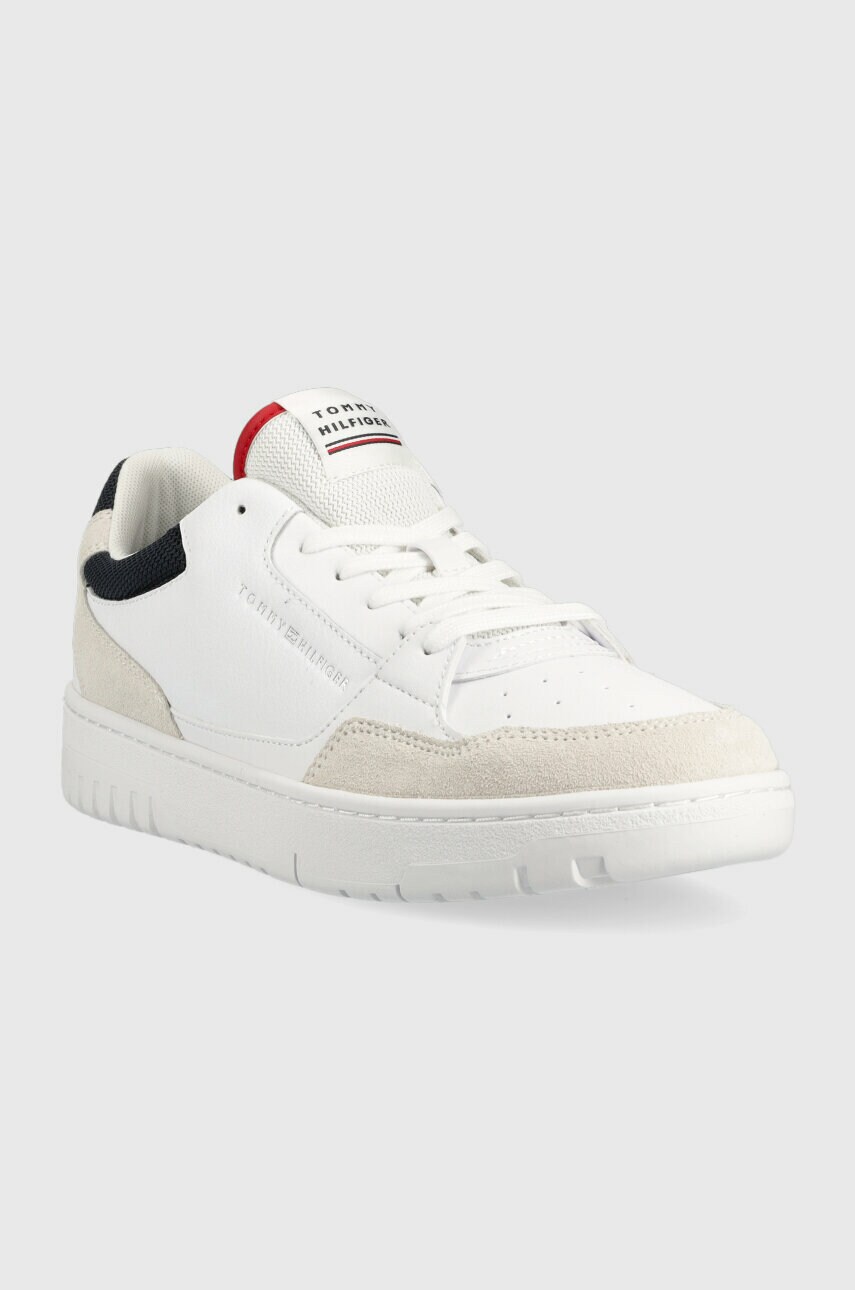 Кросівки Tommy Hilfiger TH BASKET CORE RWB колір білий FM0FM04730