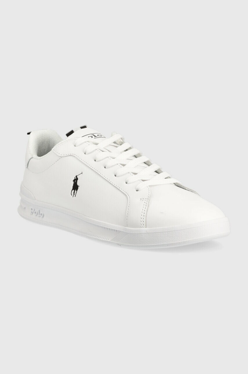 Шкіряні кросівки Polo Ralph Lauren Hrt Ct II колір білий 809860883006
