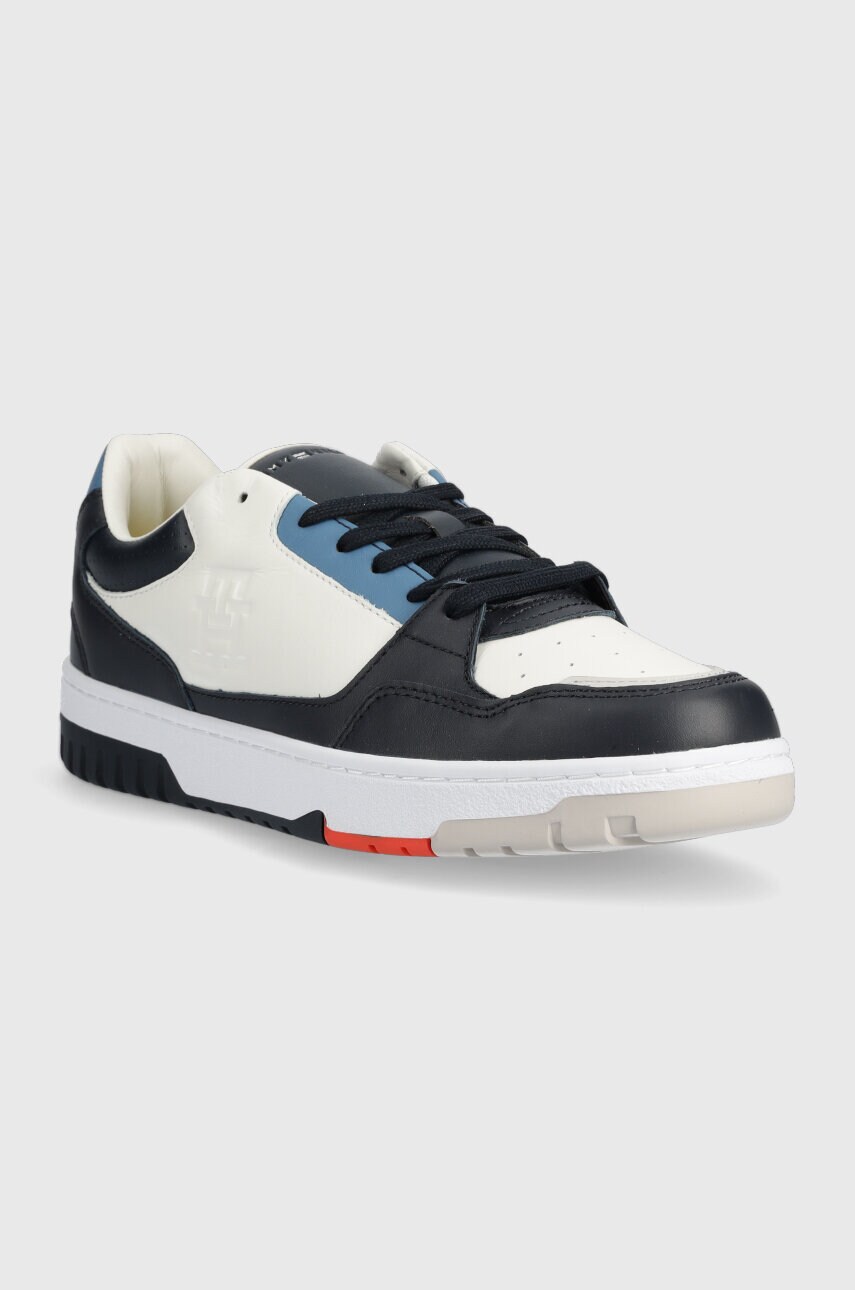 Шкіряні кросівки Tommy Hilfiger TH BASKET BEST Колір синій FM0FM04538