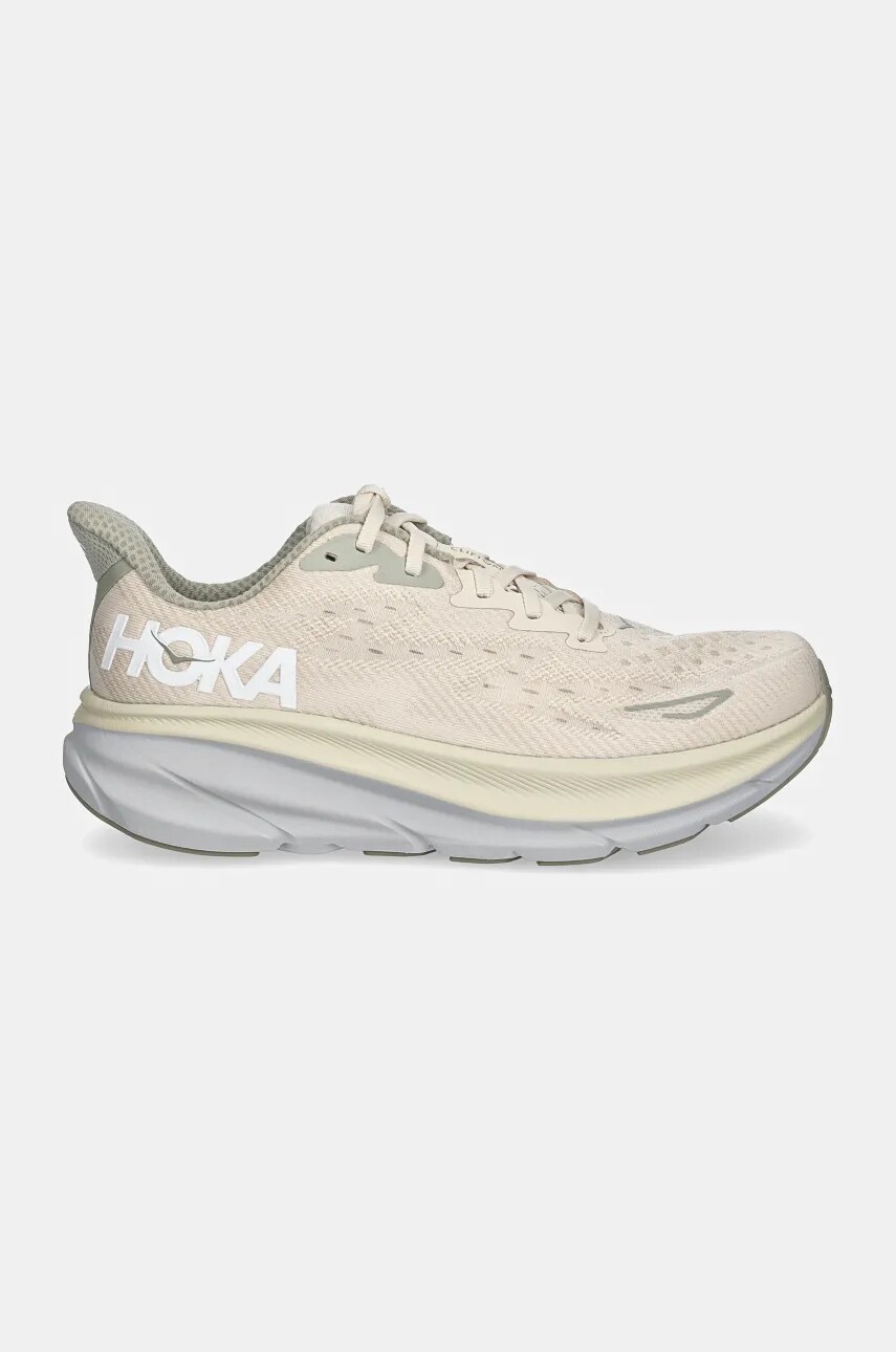 Бігові кросівки Hoka One One Clifton 9 колір бежевий