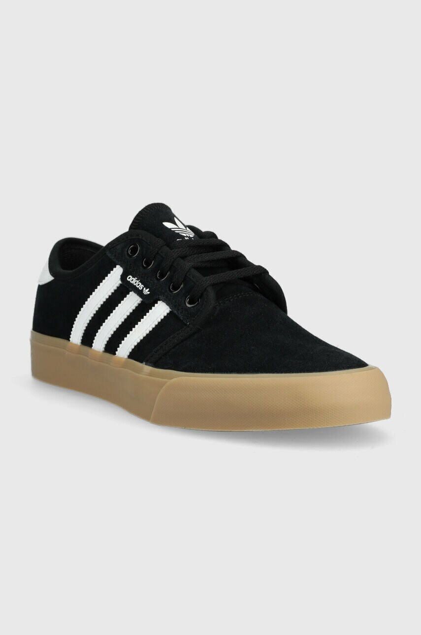 Замшеві кросівки adidas Originals SEELEY колір чорний