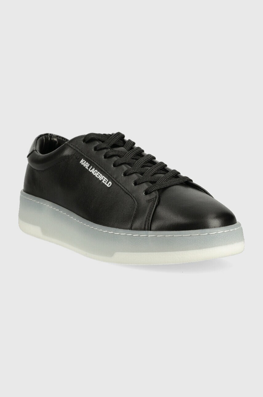 Шкіряні кросівки Karl Lagerfeld KOURT III колір чорний KL51515
