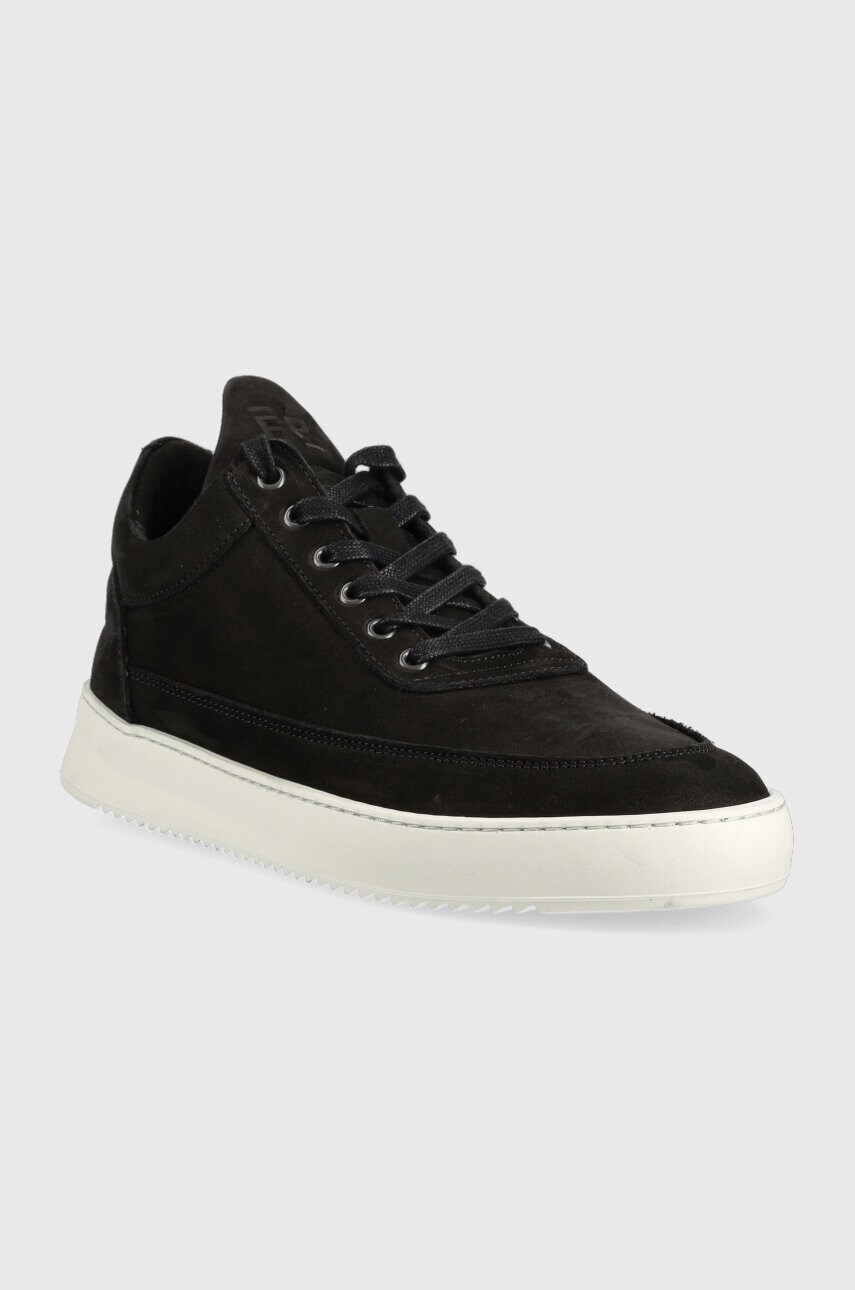 Замшеві кросівки Filling Pieces Low Top Ripple колір чорний 25121721863 25121721863-1863