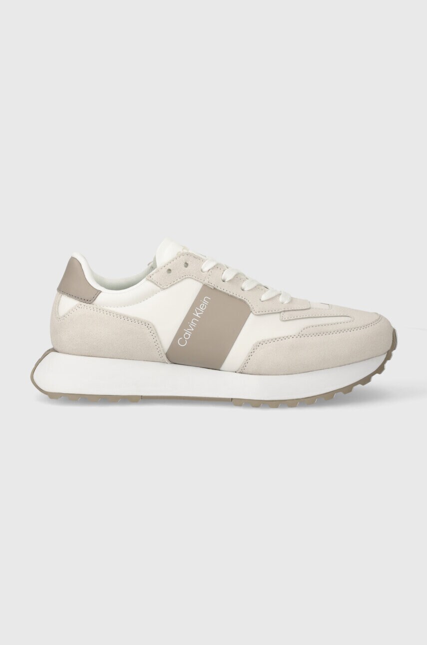 Кросівки Calvin Klein LOW TOP LACE UP MIX колір бежевий HM0HM00497
