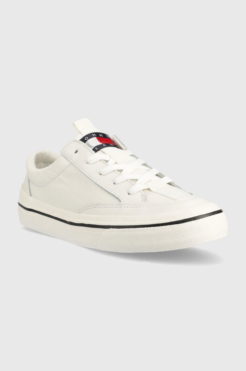 Кросівки Tommy Jeans TOMMY JEANS LEATHER VULC ESS колір білий EN0EN01932