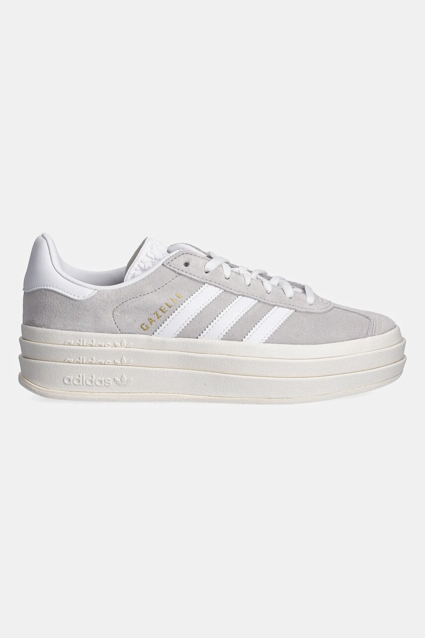 Замшеві кросівки adidas Originals Gazelle Bold W колір сірий HQ6893
