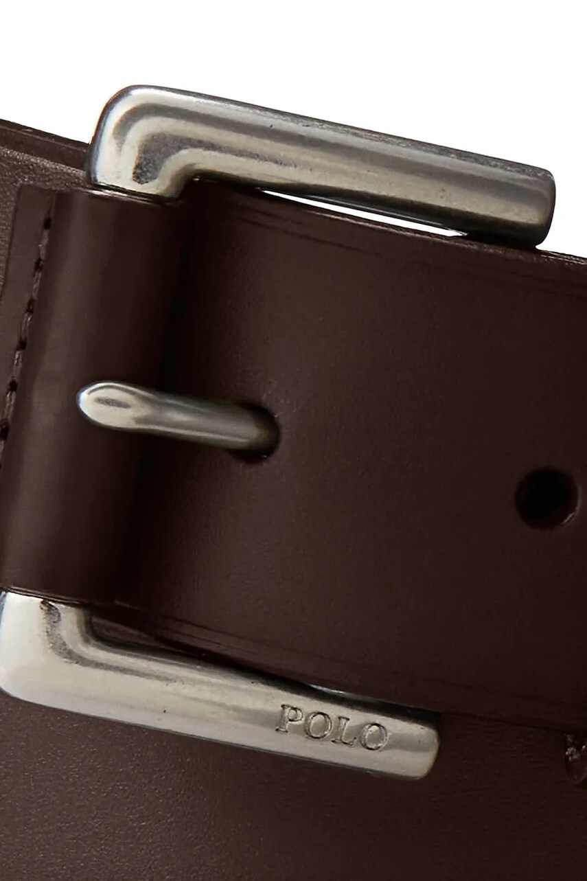 Шкіряний ремінь Polo Ralph Lauren чоловічий колір коричневий 405845449
