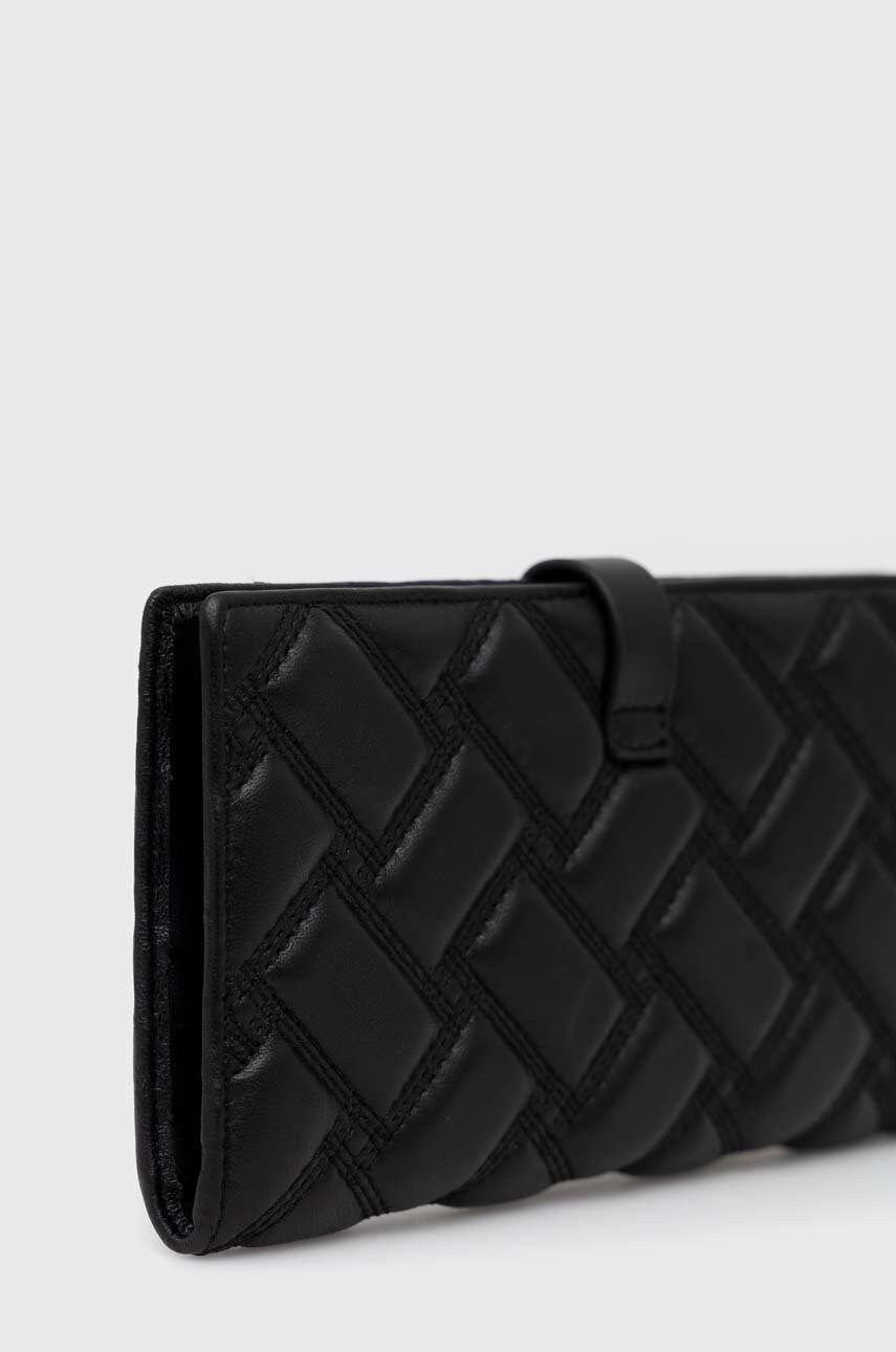 Шкіряний гаманець Kurt Geiger London жіночий колір чорний