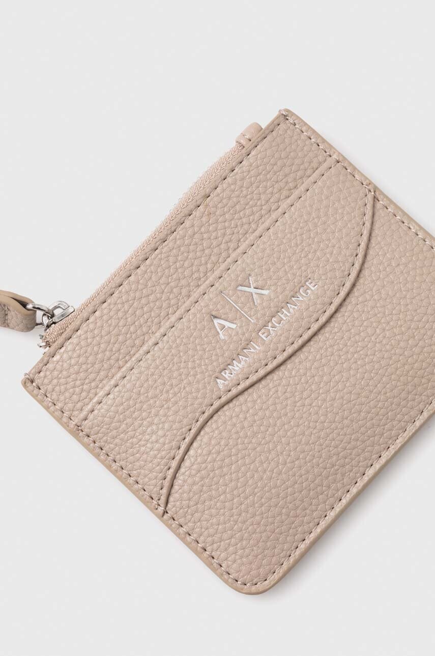 Гаманець Armani Exchange жіночий колір бежевий