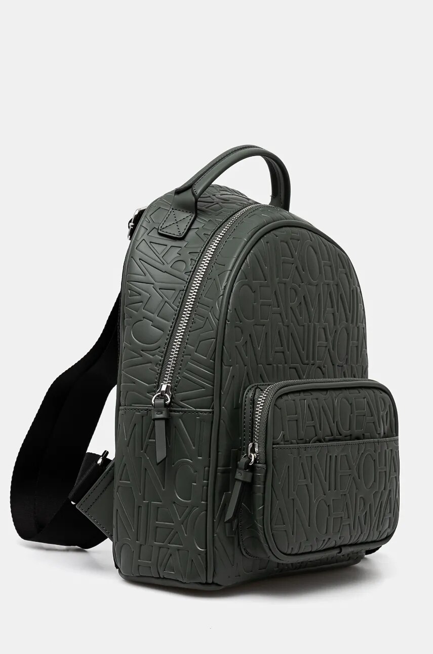 Рюкзак Armani Exchange жіночий колір зелений малий однотонний 942805 CC793