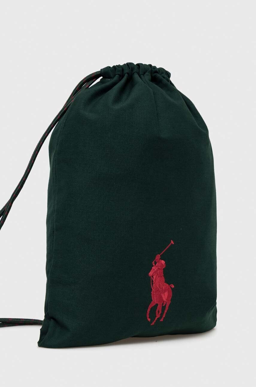 Дитячий рюкзак Polo Ralph Lauren колір зелений однотонний