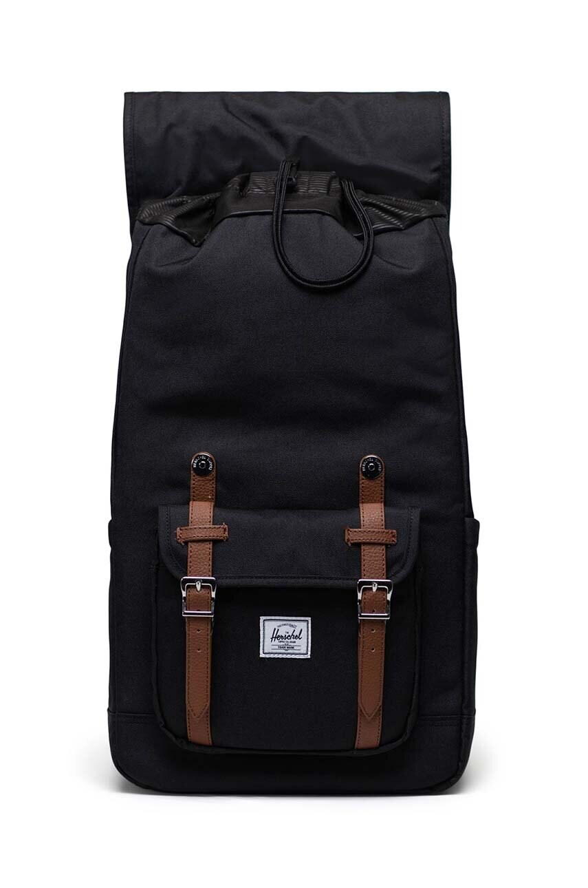 Рюкзак Herschel Little America Backpack колір чорний великий однотонний