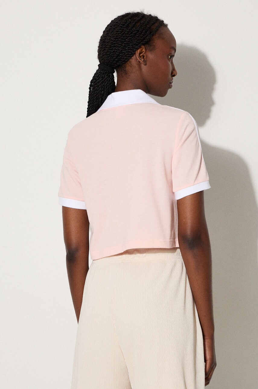 Поло adidas Crop жіноче колір рожевий IP3757-pink