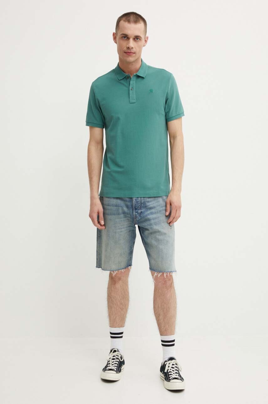 Поло G-Star Raw чоловічий колір зелений однотонний
