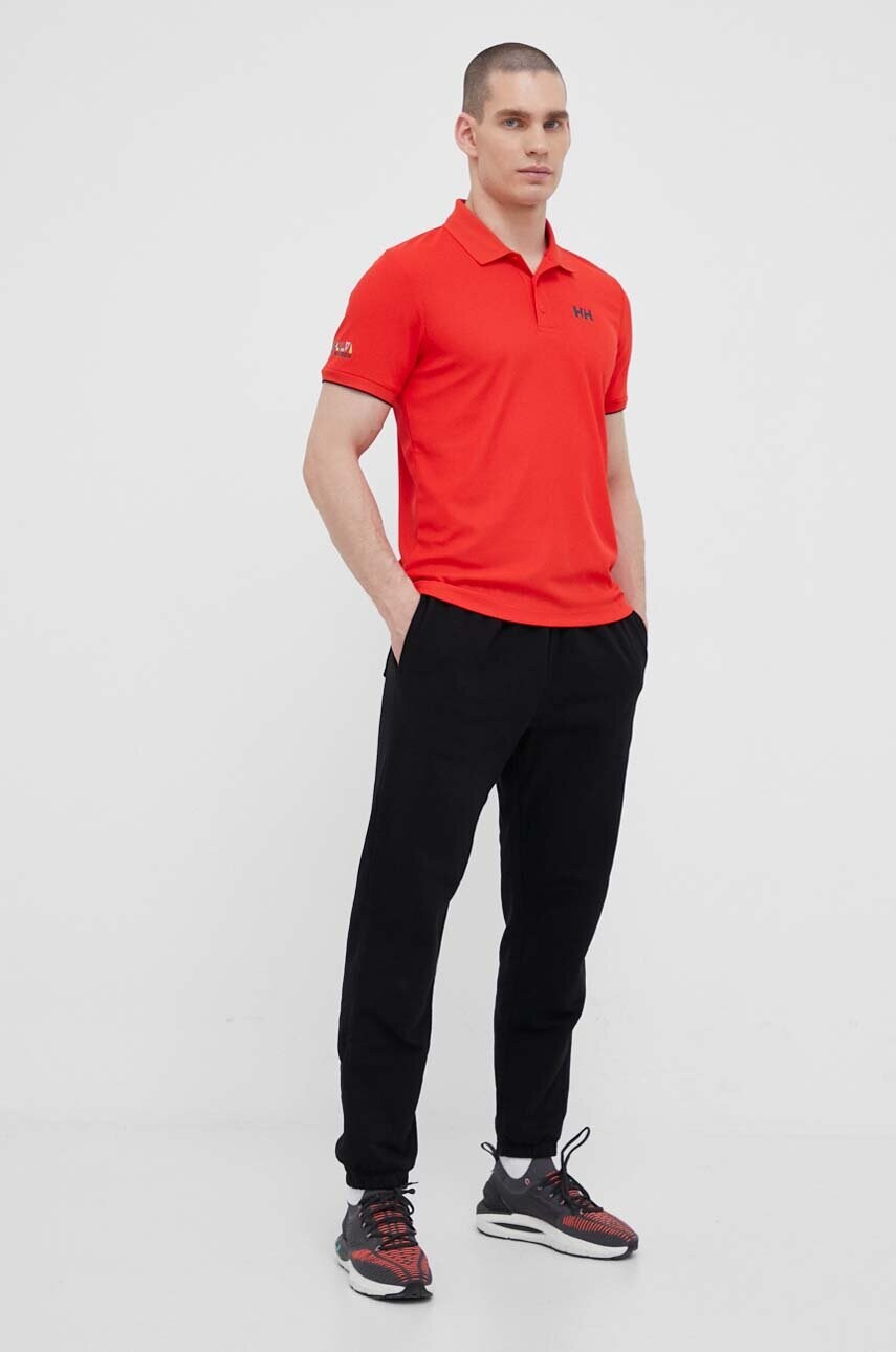 Поло Helly Hansen чоловічий колір червоний однотонний