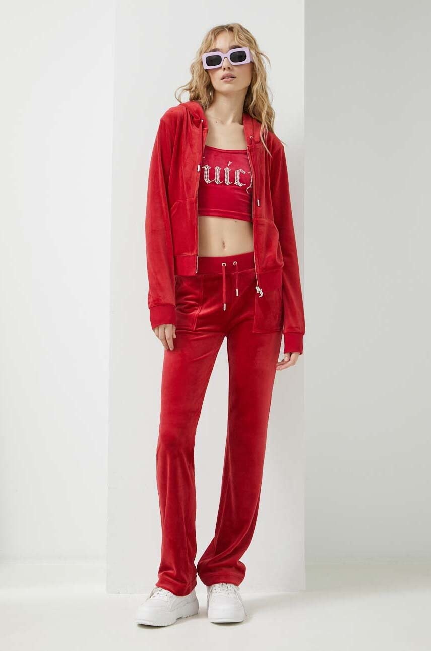 Спортивні штани Juicy Couture Del Ray жіночі колір червоний однотонні