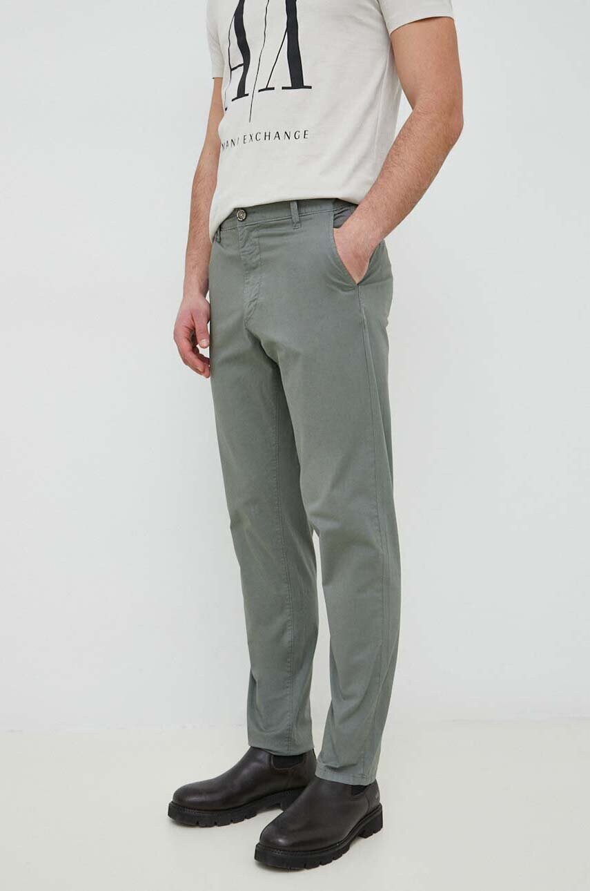 Штани Pepe Jeans Harrow Poplin чоловічі колір зелений фасон chinos