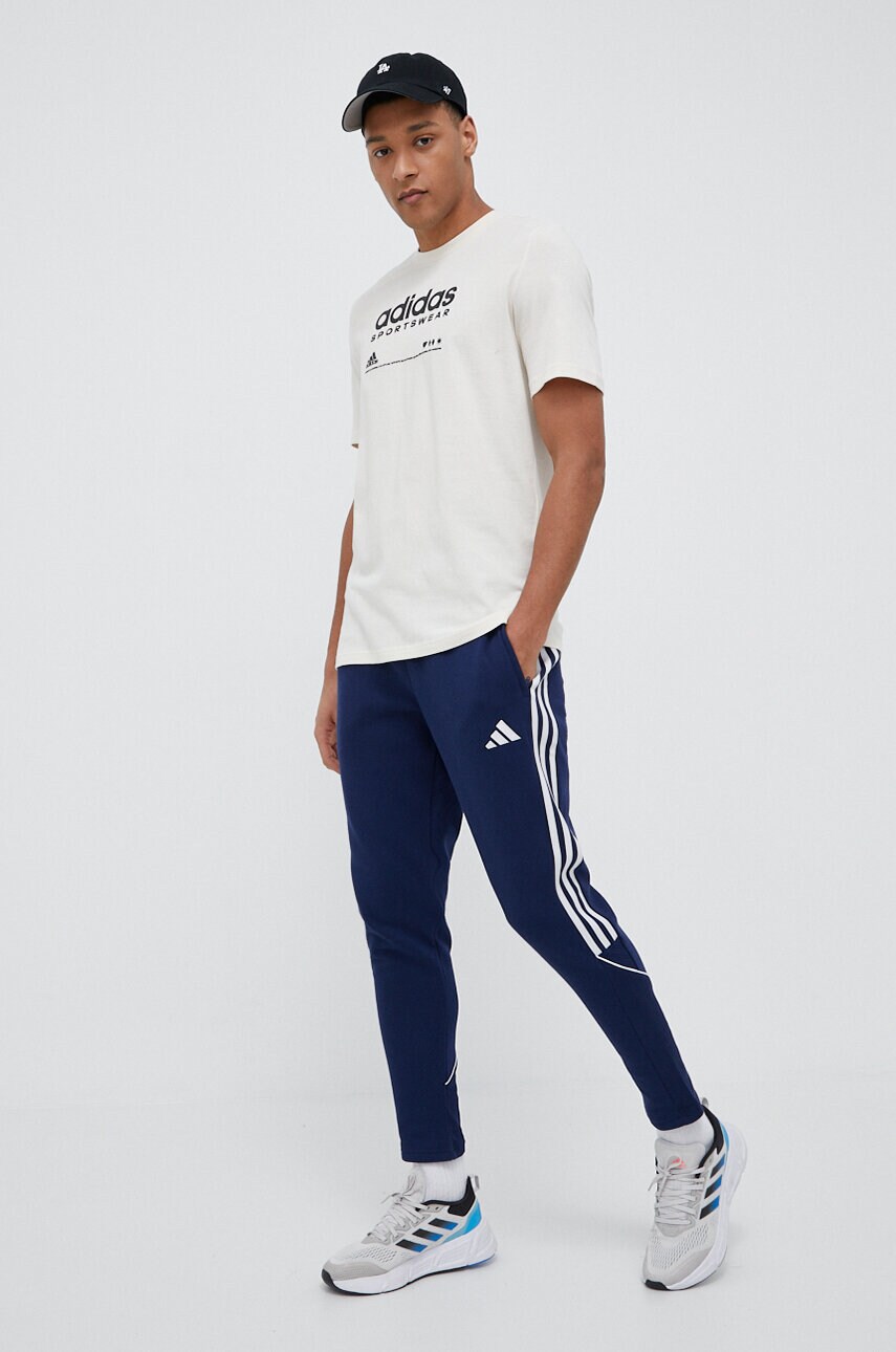 Спортивні штани adidas Performance колір синій візерунок