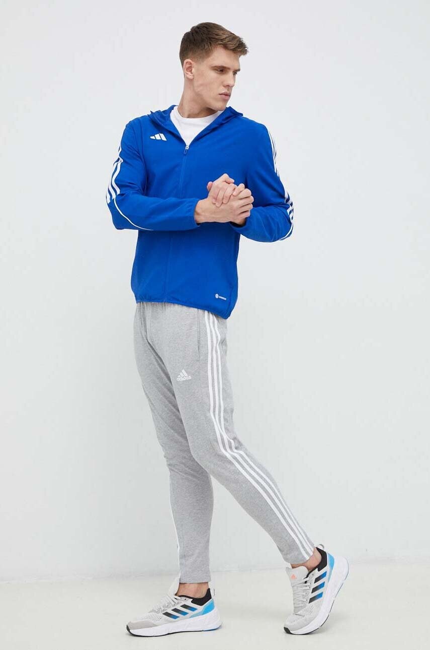 Штани для тренувань adidas Essentials колір сірий меланж