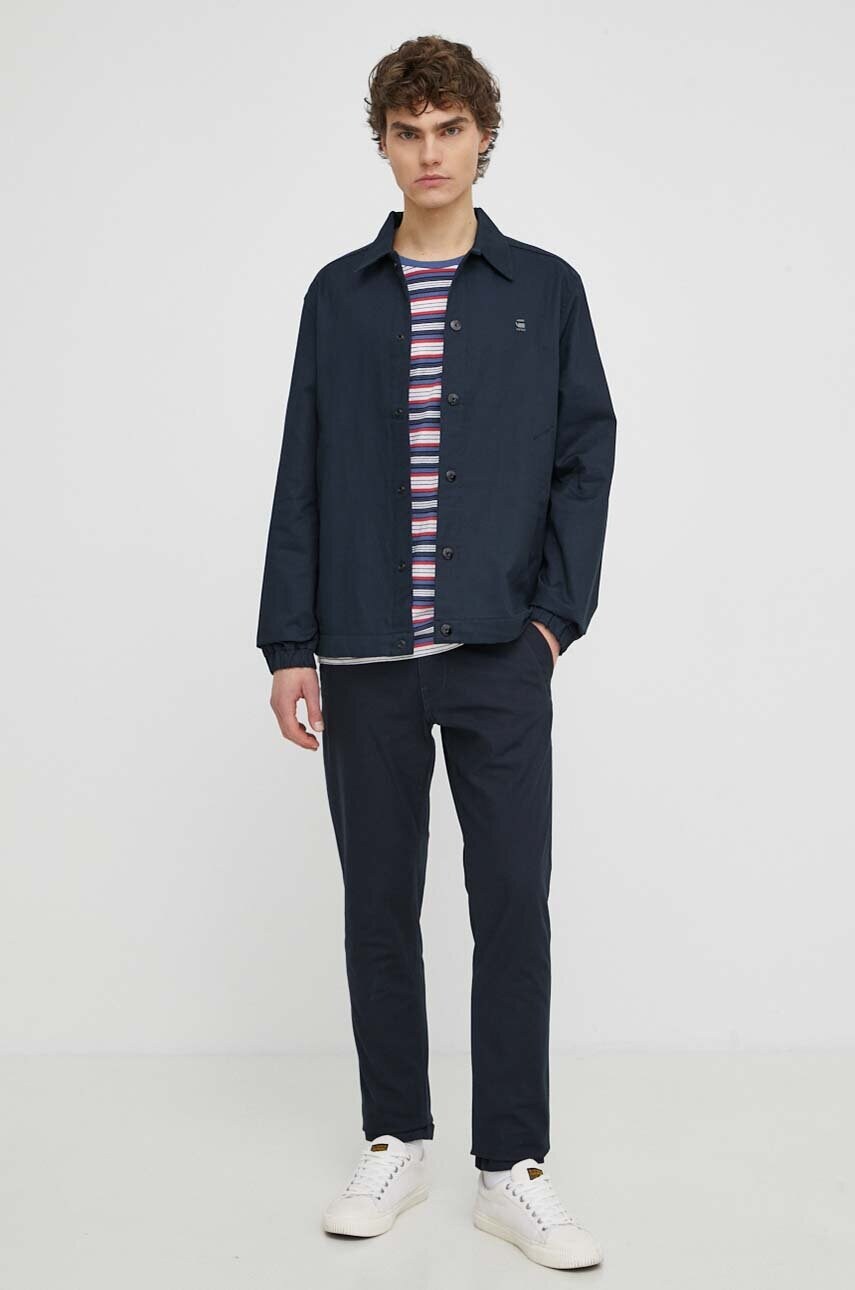 Штани G-Star Raw чоловічі колір синій фасон chinos