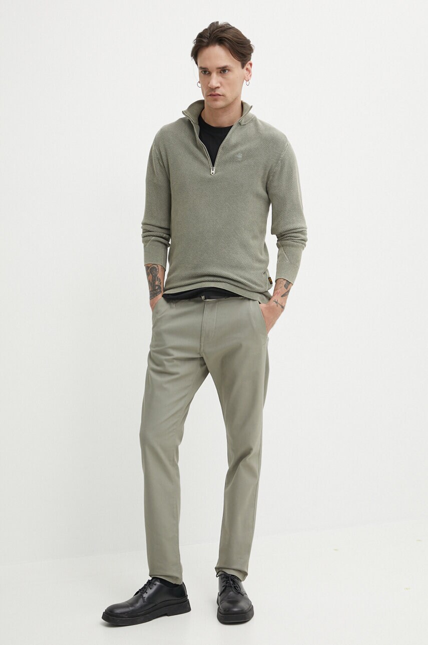 Штани G-Star Raw чоловічі колір зелений фасон chinos